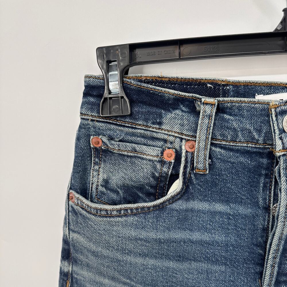 RE/DONE NWT High Rise Wide Leg Crop Denim Jeans in Crafted Indigo // 24 - Picture 5 of 15
